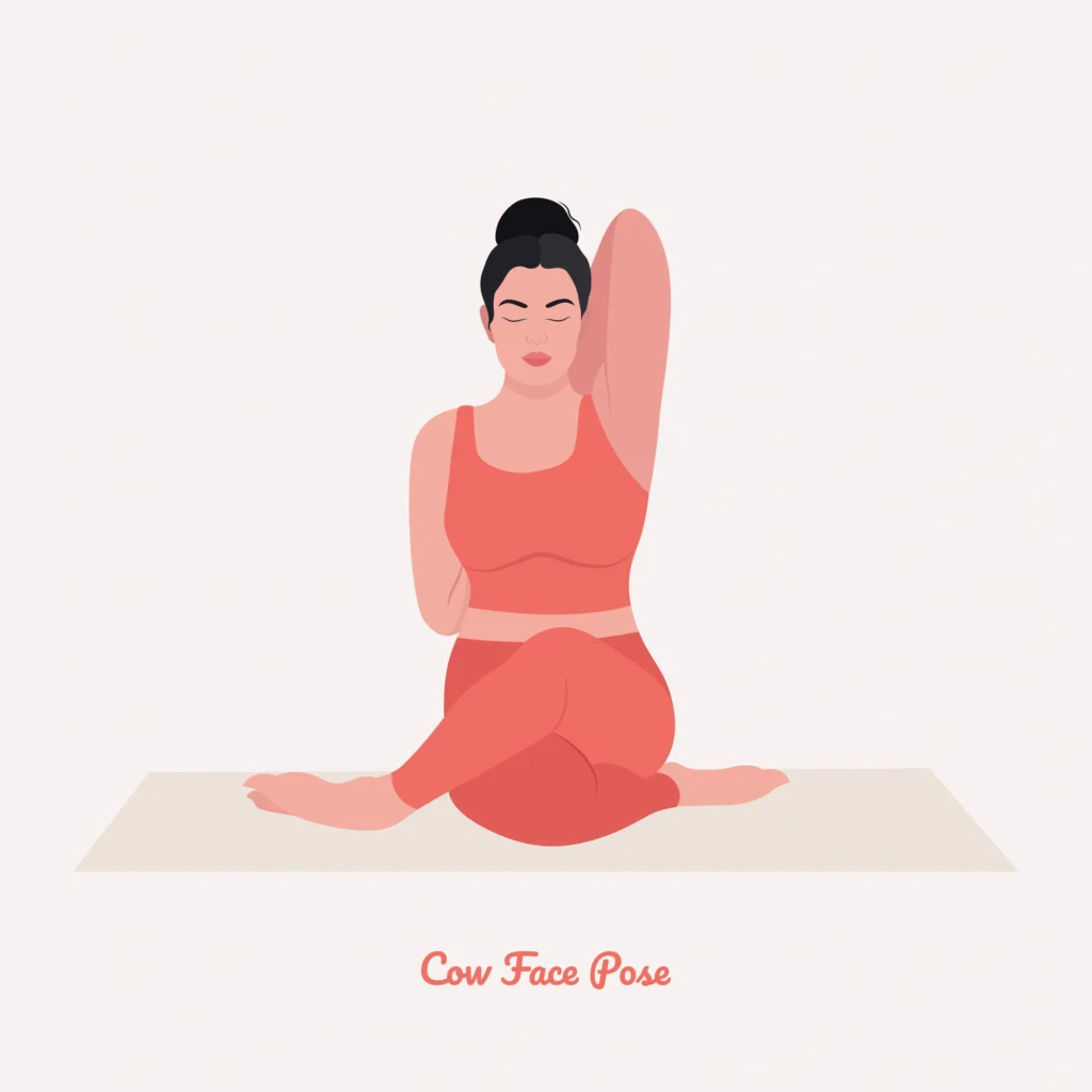 Come fare la posizione yoga Gomukhasana, muso di vacca